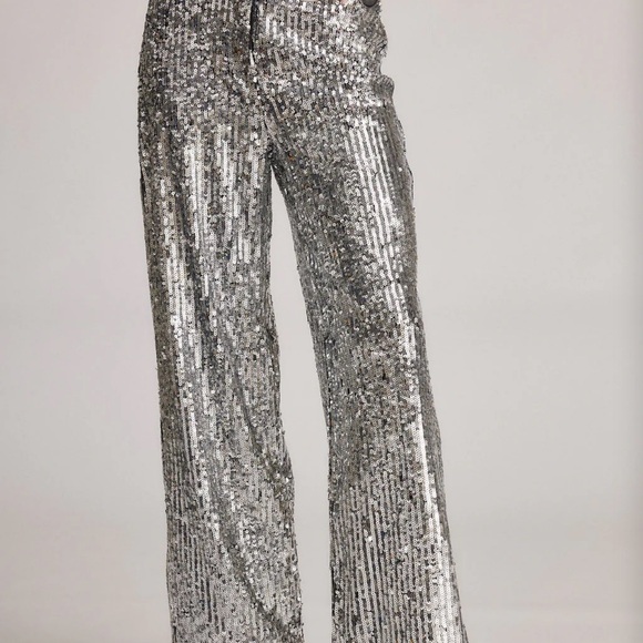 SEASON SPARKLE! ✨ NWT 12th Tribe Sequence Pants/XS - Picture 6 of 7